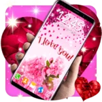 love hearts live wallpaper android application logo